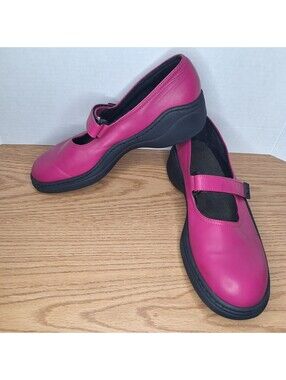 Vintage Patrick Cox PCs Fuchsia Pink Leather Mary Jane Shoes 41 Made in Italy